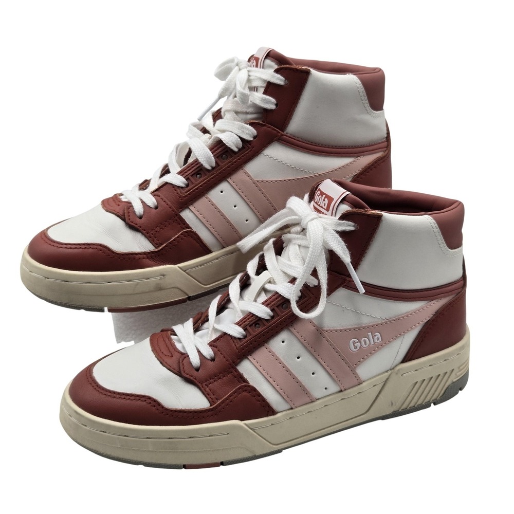 Gola Challenge High Shoes Womens Size 7.5 White Pink Leather High Top CLB536